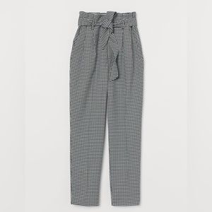 NEW H&M - houndstooth paper bag trouser